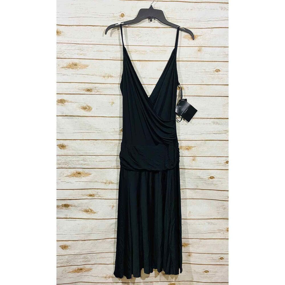 Rampage women's black‎ v neck sleeveless long maxi dress size L NWT